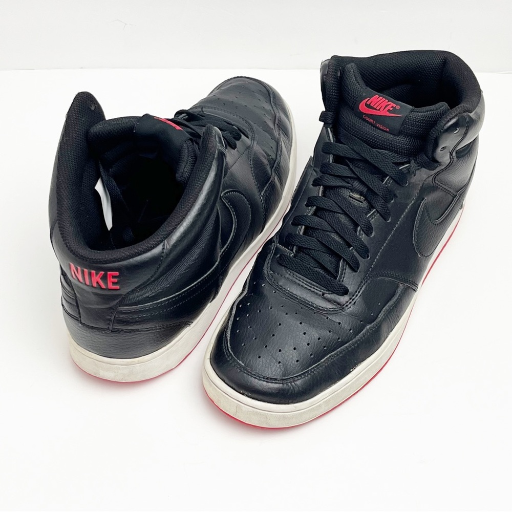 NIKE Court Vision Black Mid Rise Sneakers CD5466-005 Men’s 13 Gym Practice
